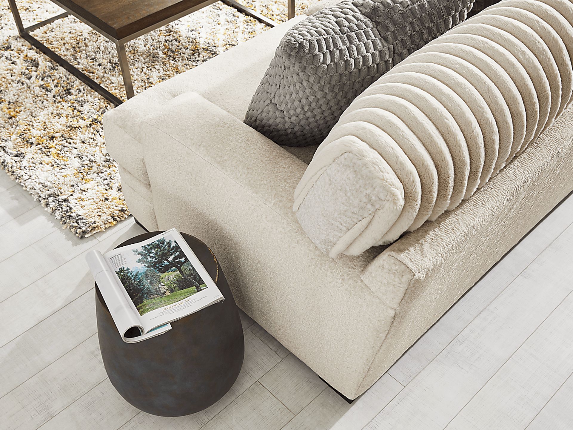 Hudson Street Beige 2 Pc Sectional - Image 5