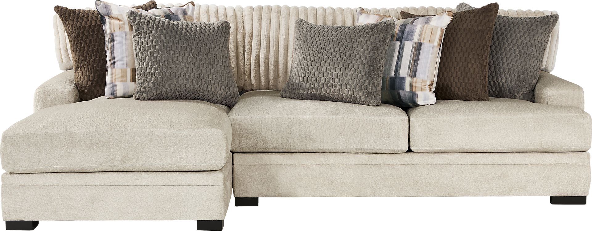 Hudson Street Beige 2 Pc Sectional - Image 1