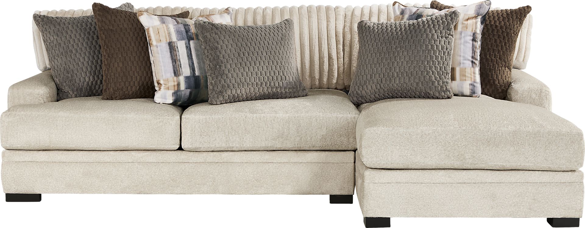 Hudson Street Beige 2 Pc Sectional - Image 1