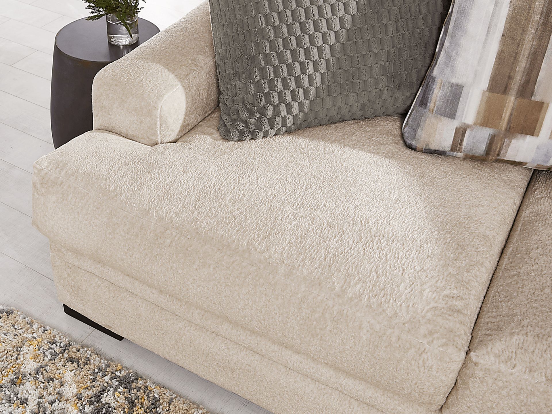 Hudson Street Beige 3 Pc Sectional - Image 5