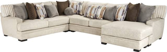 Hudson Street Beige 3 Pc Sectional - Thumbnail - Image 1