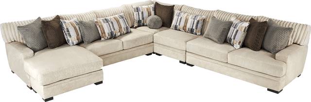 Hudson Street Beige 4 Pc Sectional - Thumbnail - Image 3