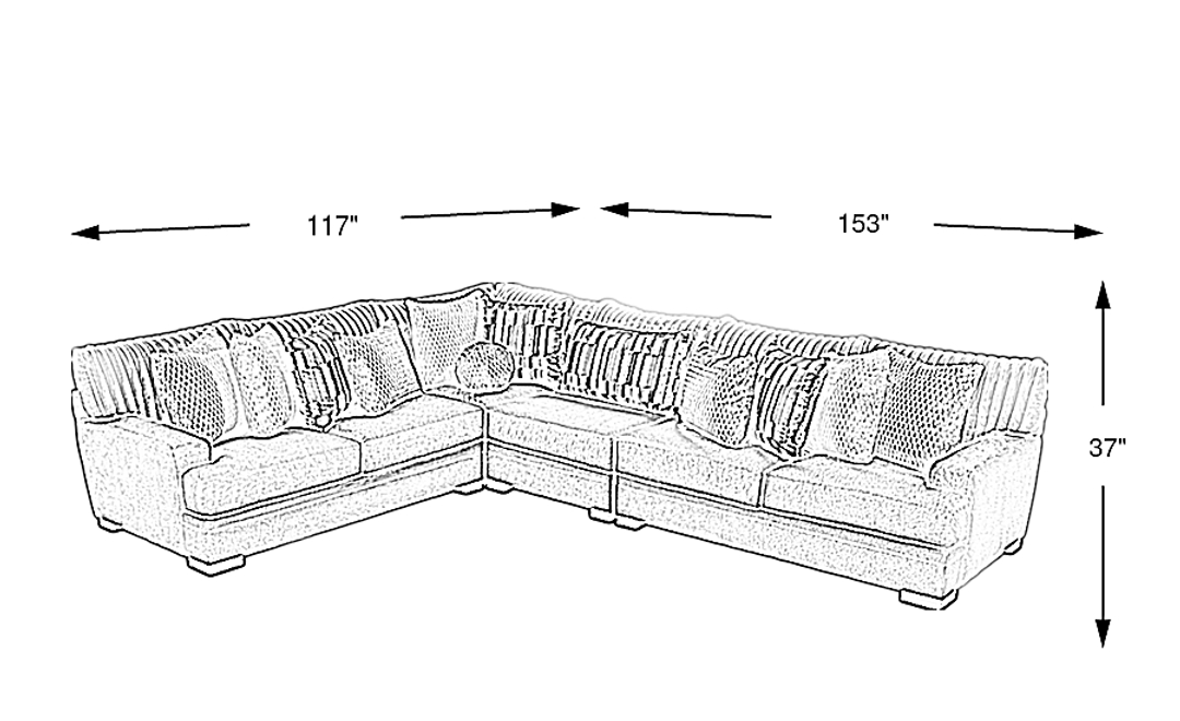 Hudson Street 4 Pc Sectional