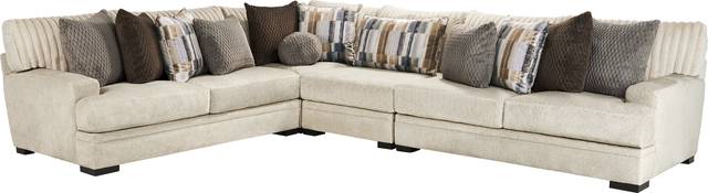 Hudson Street Beige 4 Pc Sectional - Thumbnail - Image 1
