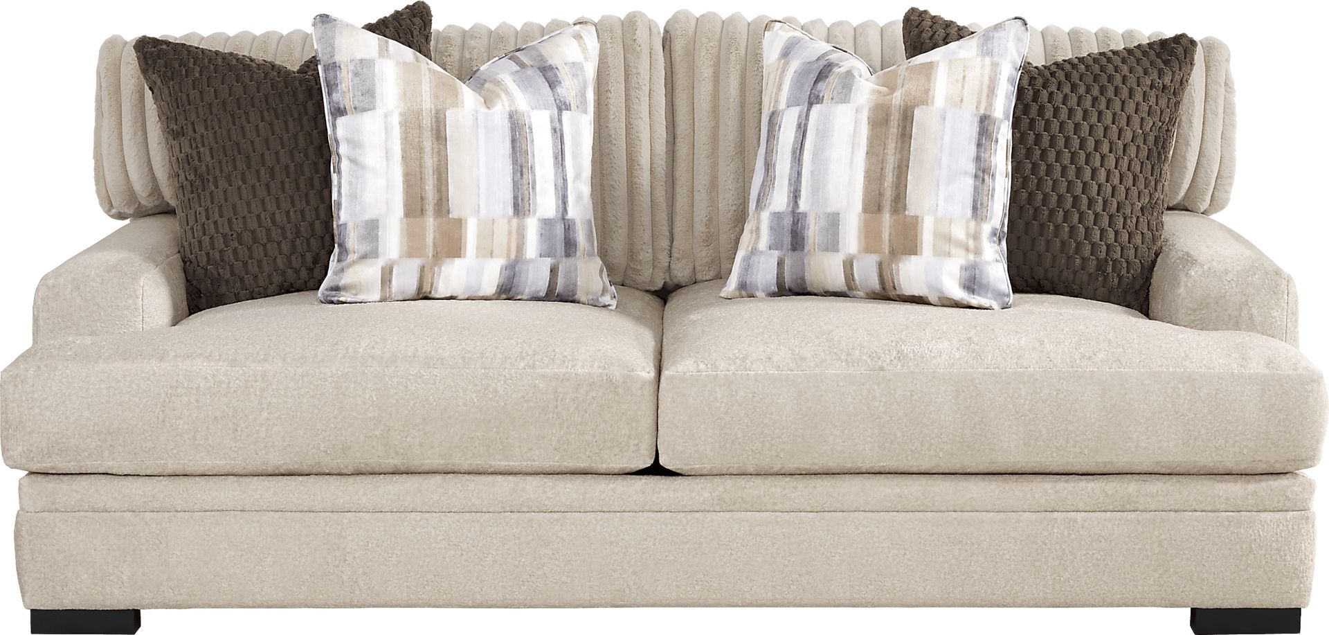 Hudson Street Beige Loveseat - Image 1