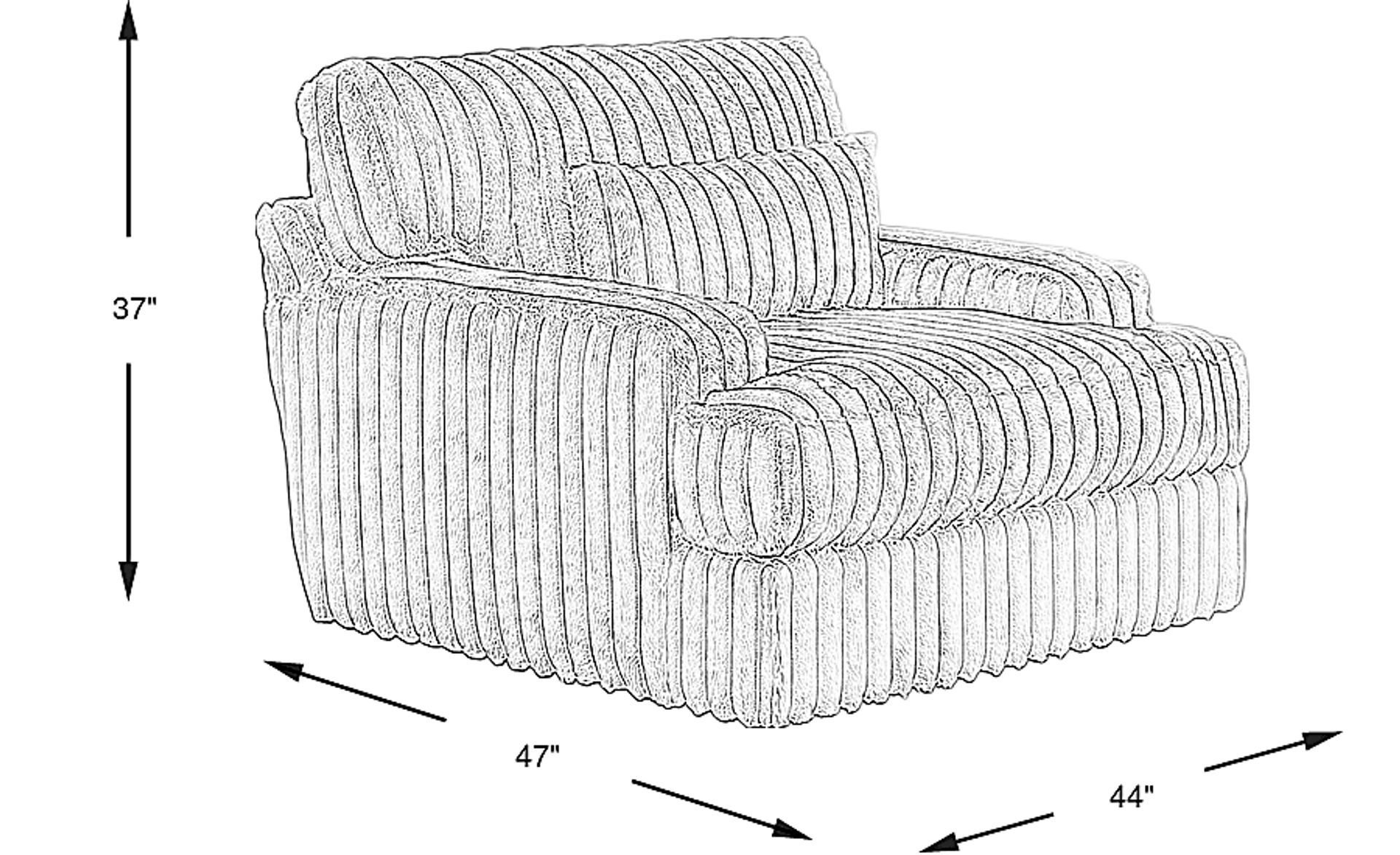 Dimension Image. Please refer to the Dimension Tab on this page for dimension details.