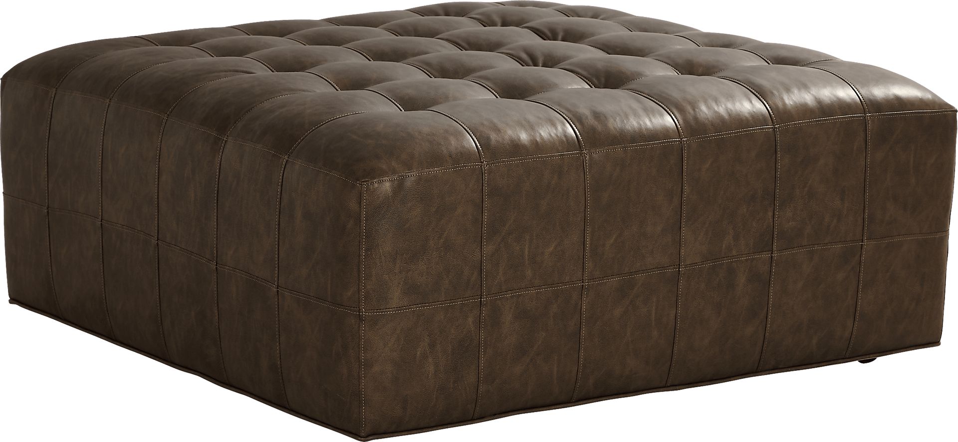 Hudson Street Brown Cocktail Ottoman - Image 2