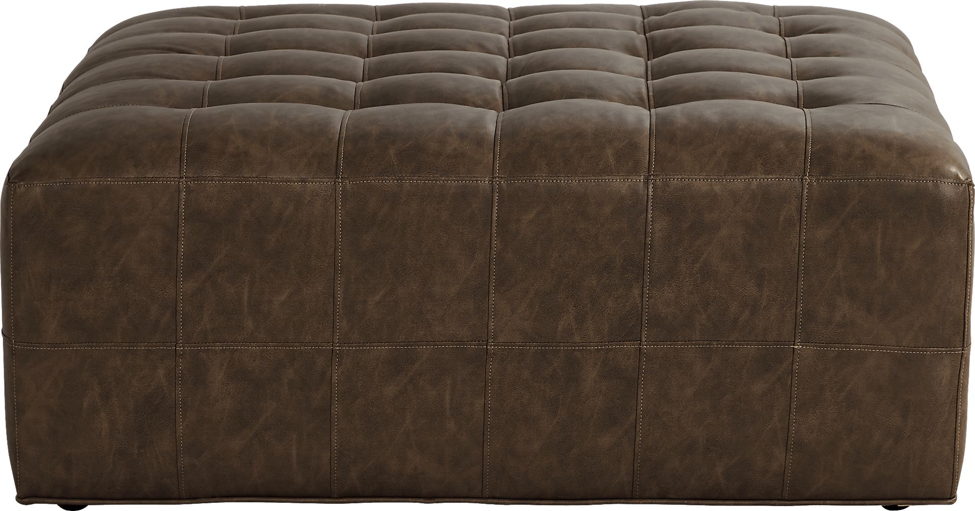 Hudson Street Brown Cocktail Ottoman - Image 2