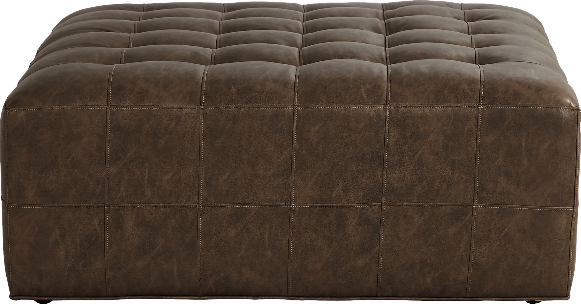 Hudson Street Brown Cocktail Ottoman - Image 1