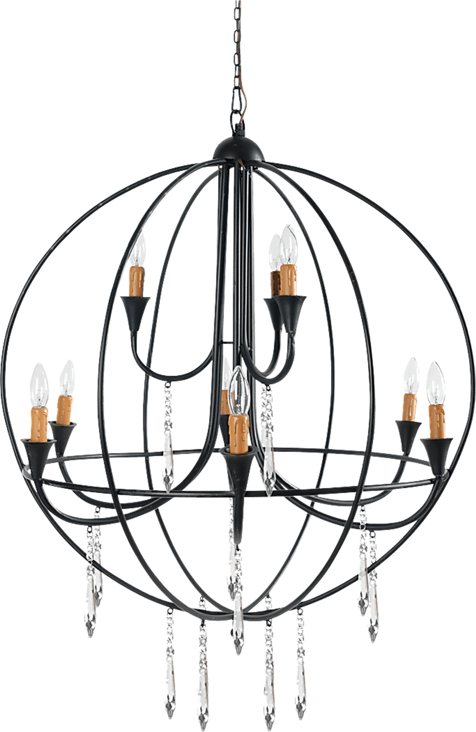 Huega Court Black Chandelier - Image 1
