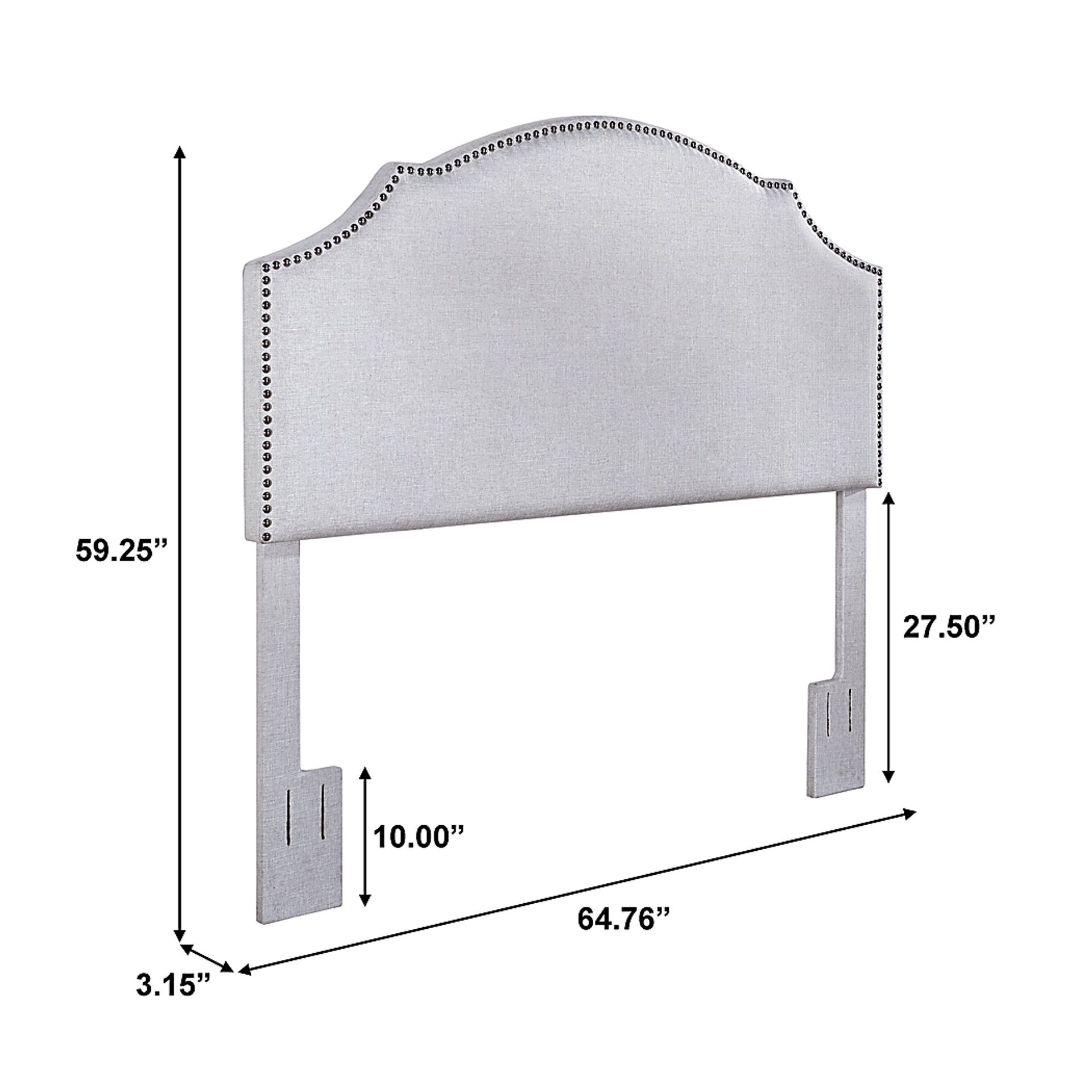 Huffaker Gray King/California King Headboard - Image 7