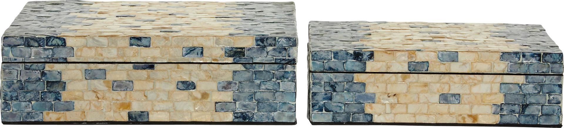 Hugai Blue Decorative Box, Set of 2 - Image 4