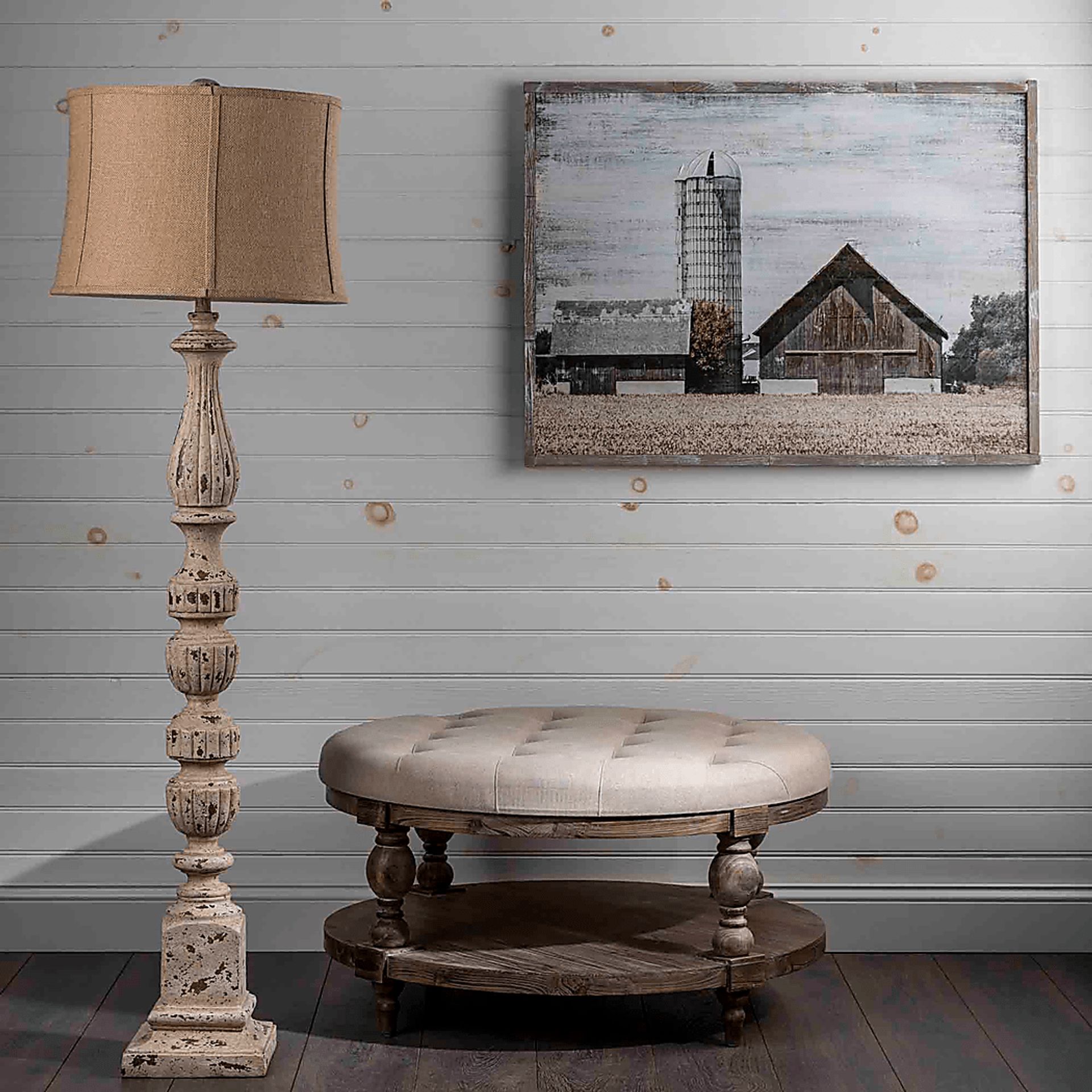 Hughlyn Cream Accent Ottoman - Image 3