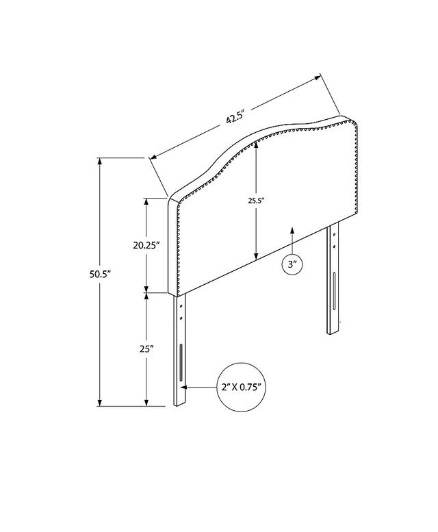 Hugur Brown Twin Headboard - Thumbnail - Image 4