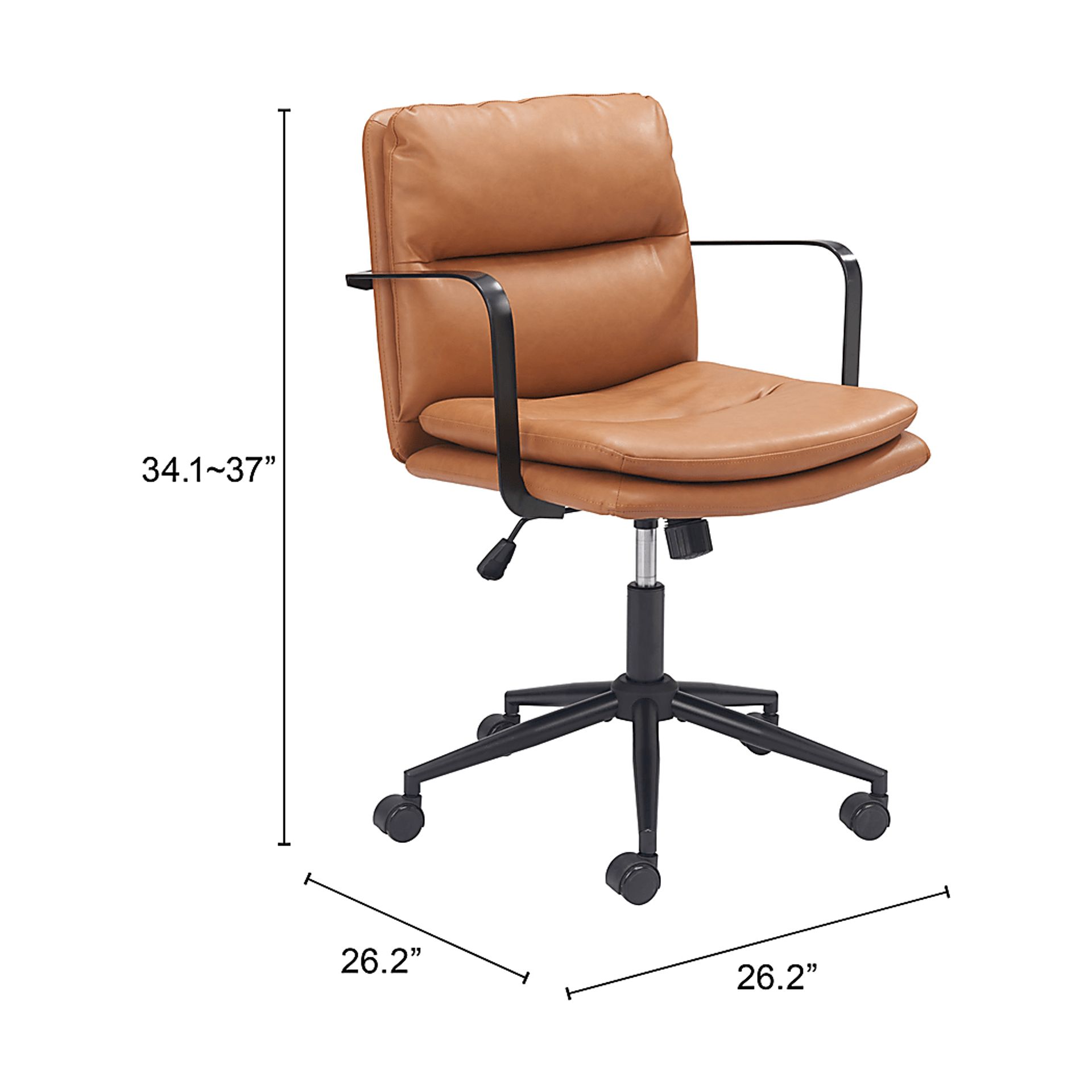 Huitli Brown Office Chair - Image 2