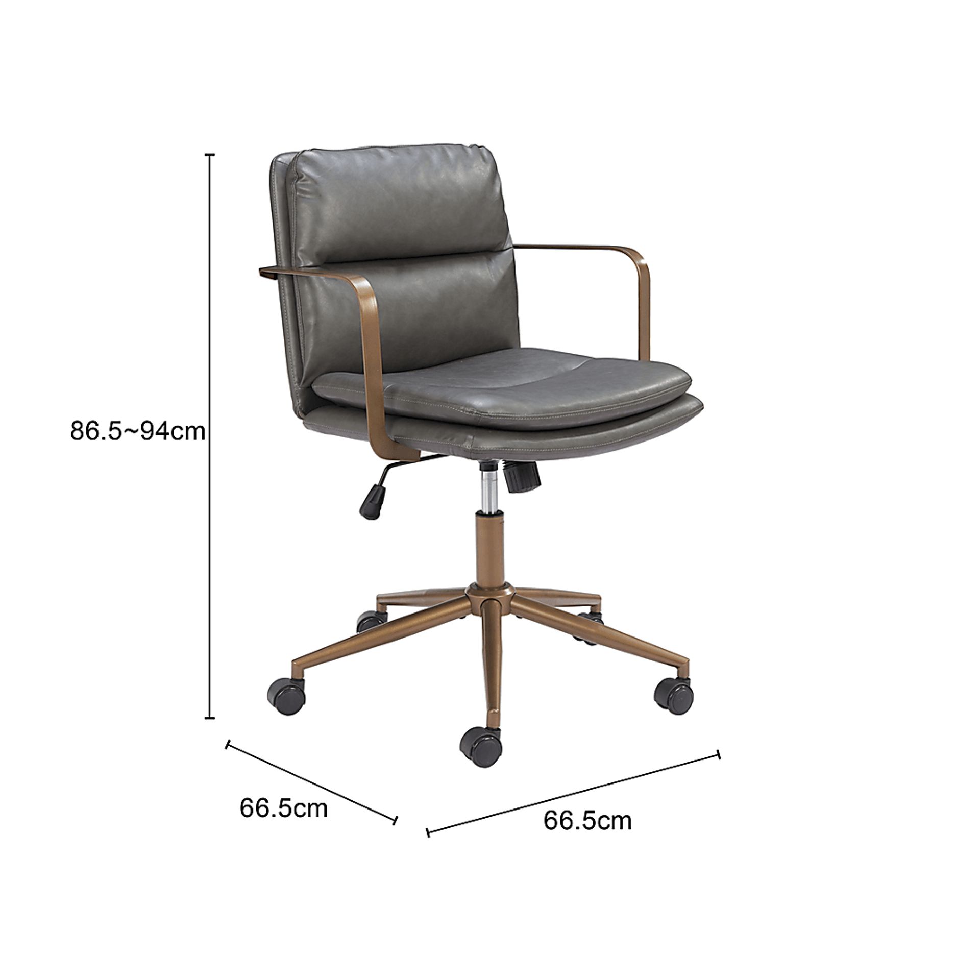 Huitli Gray Office Chair - Image 3