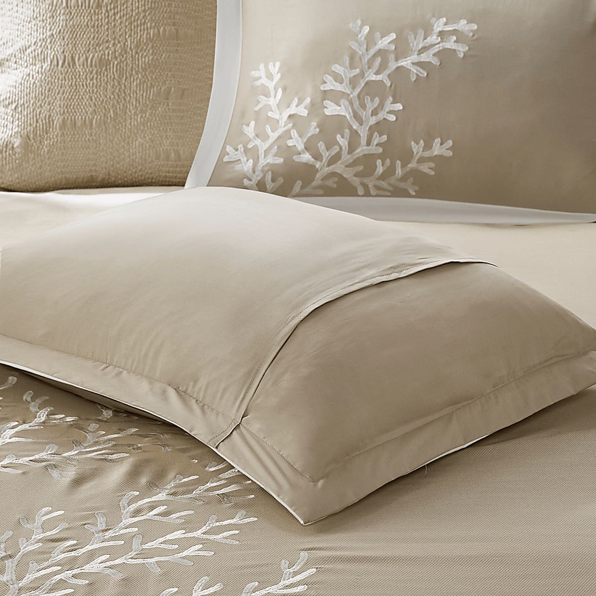 Huizache Brown Cotton,Polyester Fabric 6 Pc Full Comforter Set Rooms