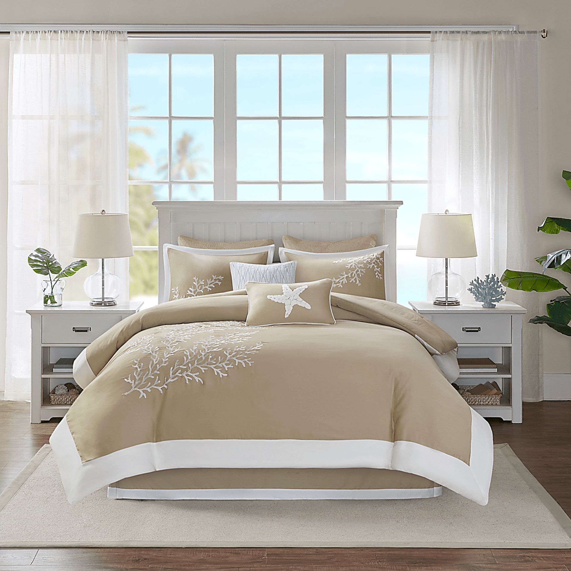 Huizache Brown 6 Pc King Comforter Set - Image 2