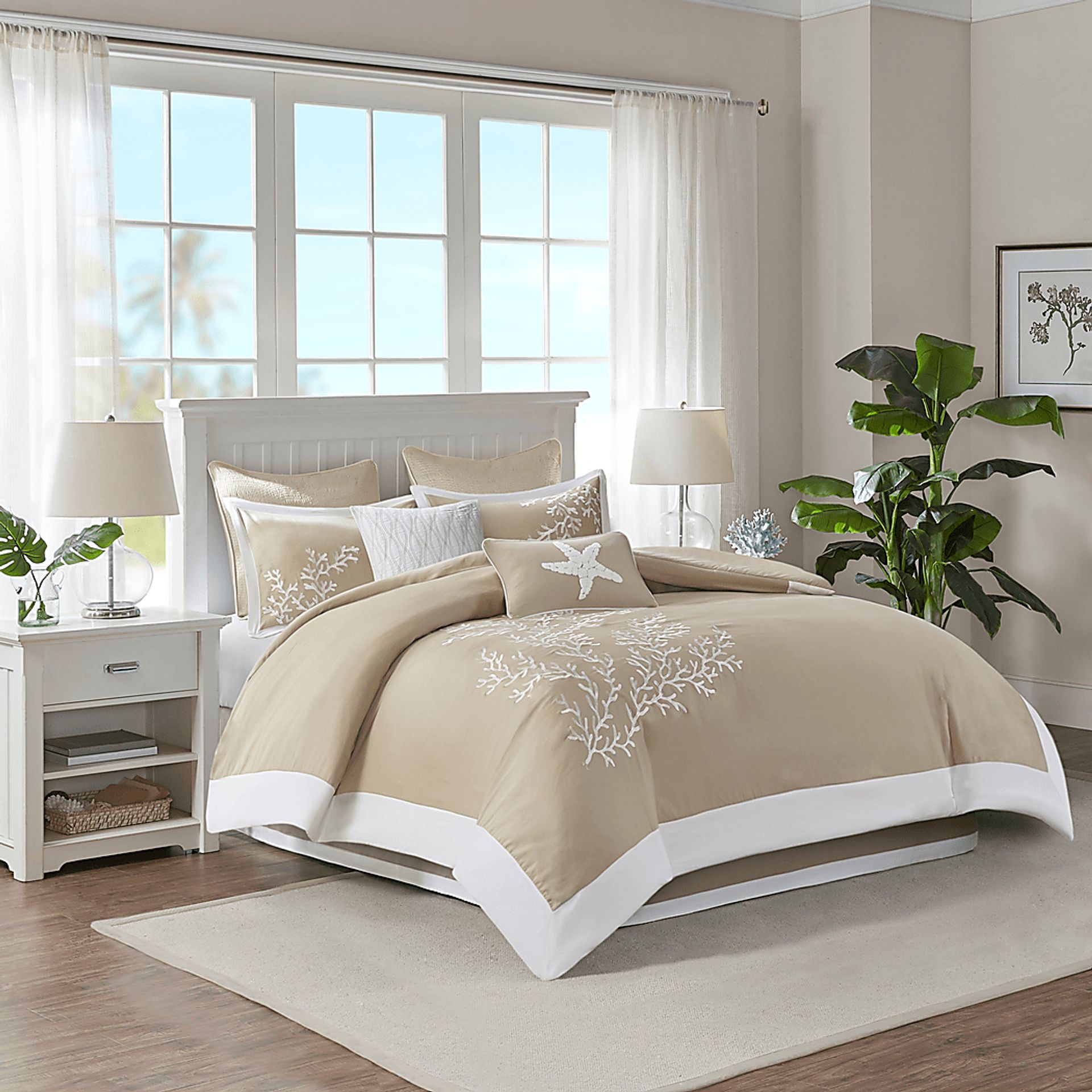 Huizache Brown 6 Pc King Comforter Set - Image 1