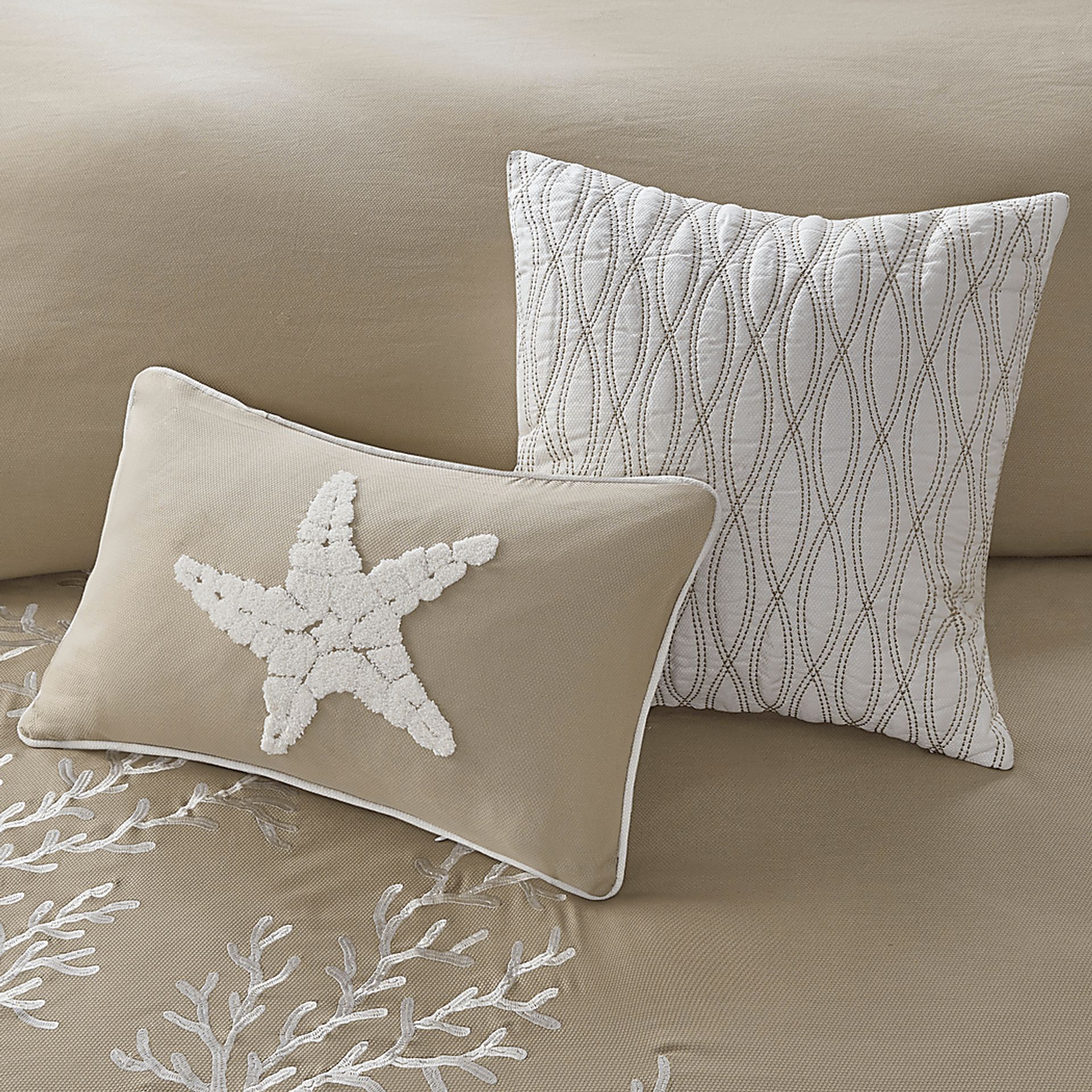 Huizache Brown 6 Pc Queen Comforter Set - Image 3
