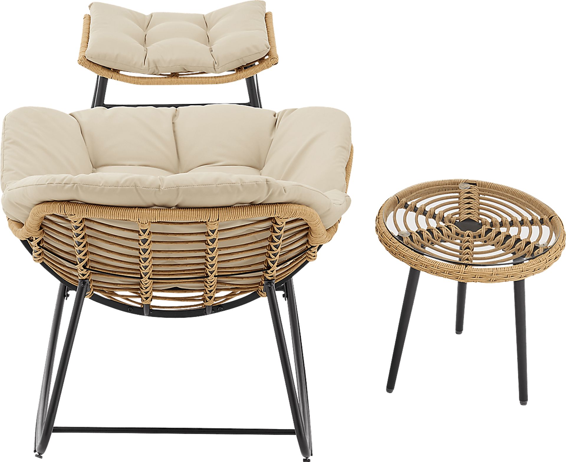 Hulnick Cream 3 Pc Rocking Chair Set - Image 5