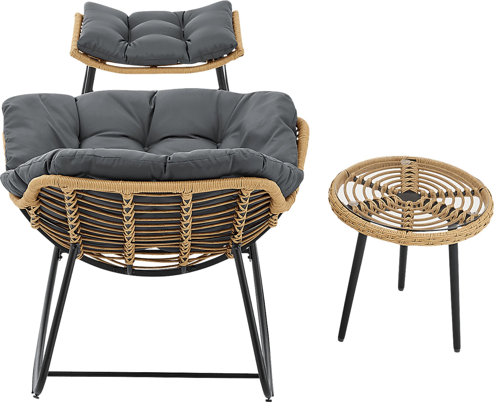 Hulnick Gray 3 Pc Rocking Chair Set - Image 5