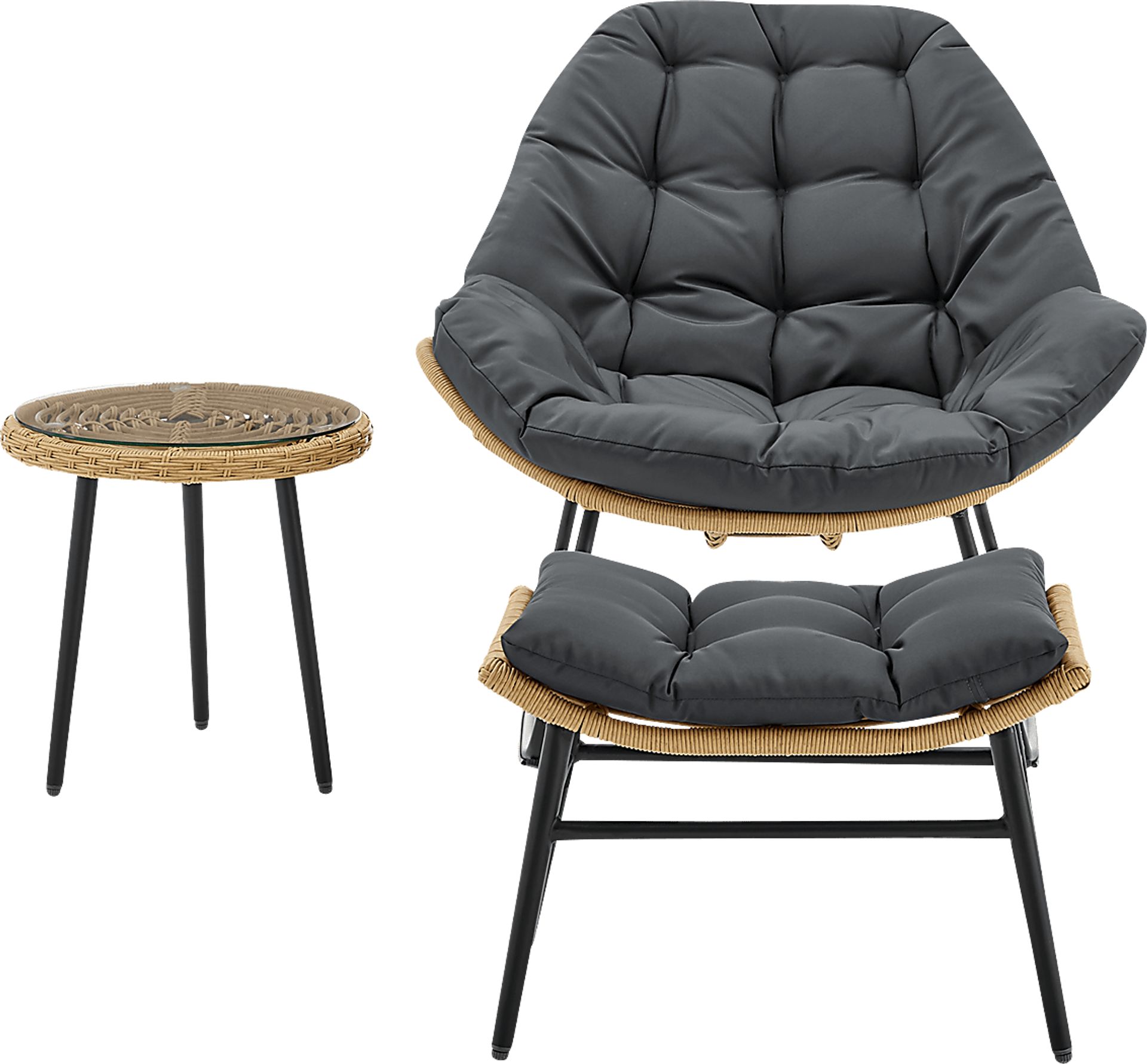 Hulnick Gray 3 Pc Rocking Chair Set - Image 1
