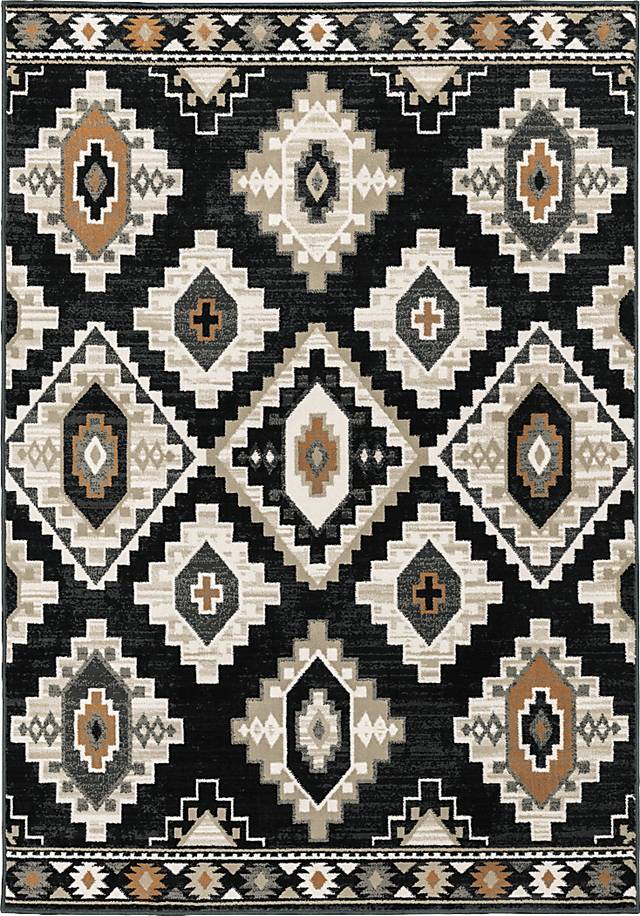 Humai Charcoal 5'3 x 7'3 Rug - Thumbnail - Image 1