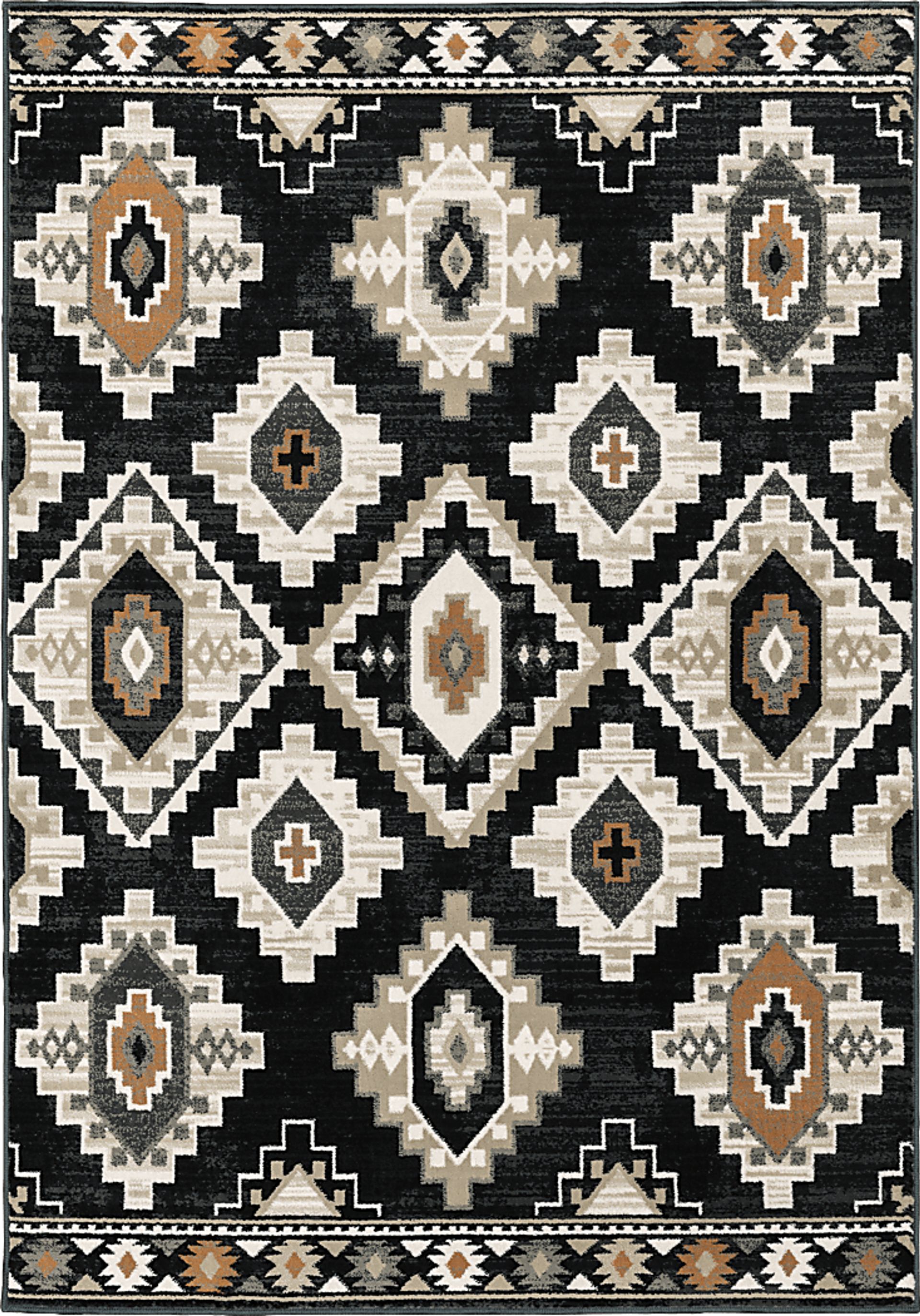 Humai Charcoal 5'3 x 7'3 Rug - Image 1