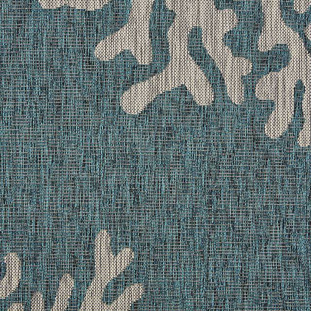 Humnia Blue/Gray 5' x 7' Indoor/Outdoor Rug - Thumbnail - Image 8