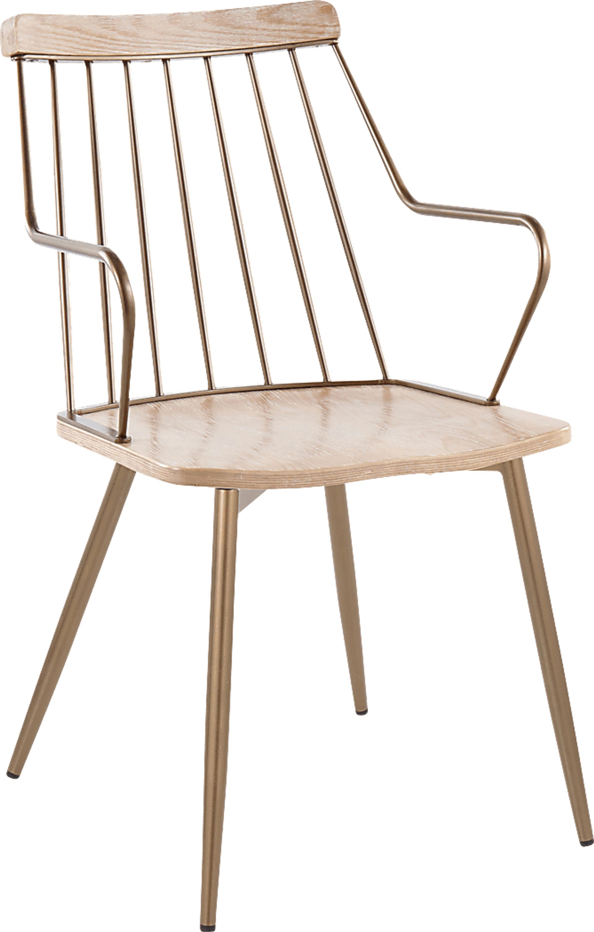 Hundley White Arm Chair, Set of 2 - Image 3