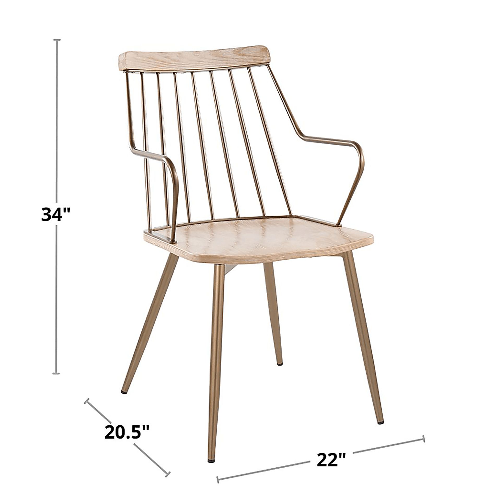Hundley White Arm Chair, Set of 2 - Image 10