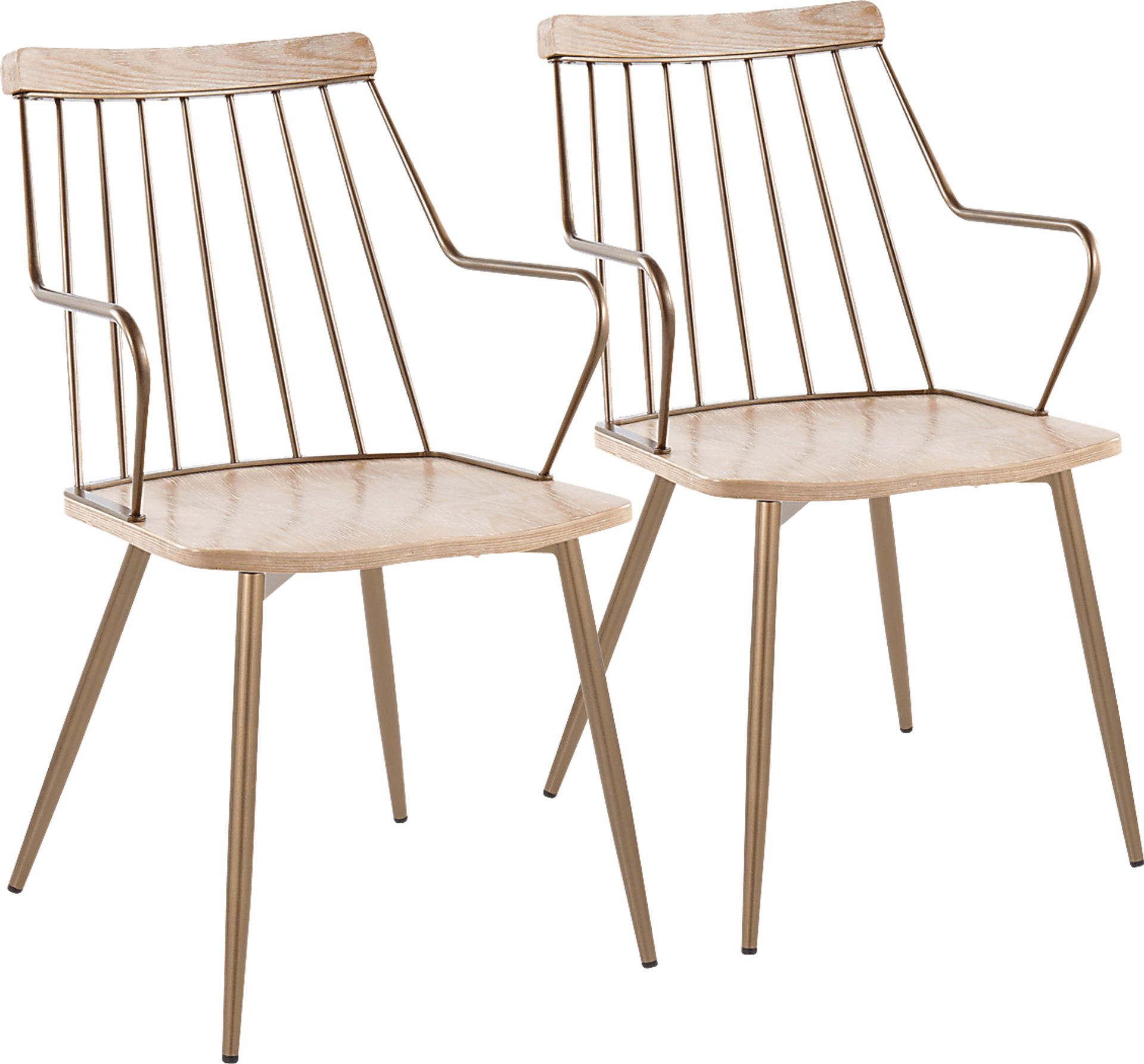 Hundley White Arm Chair, Set of 2 - Image 1
