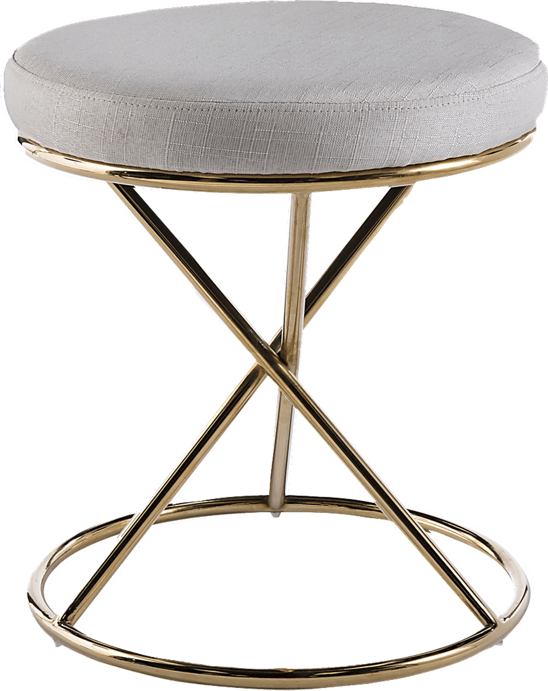 Hunley White Vanity Stool - Image 3