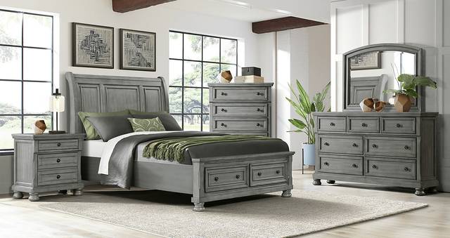 Hunnicutt Gray Nighstand with USB - Thumbnail - Image 2