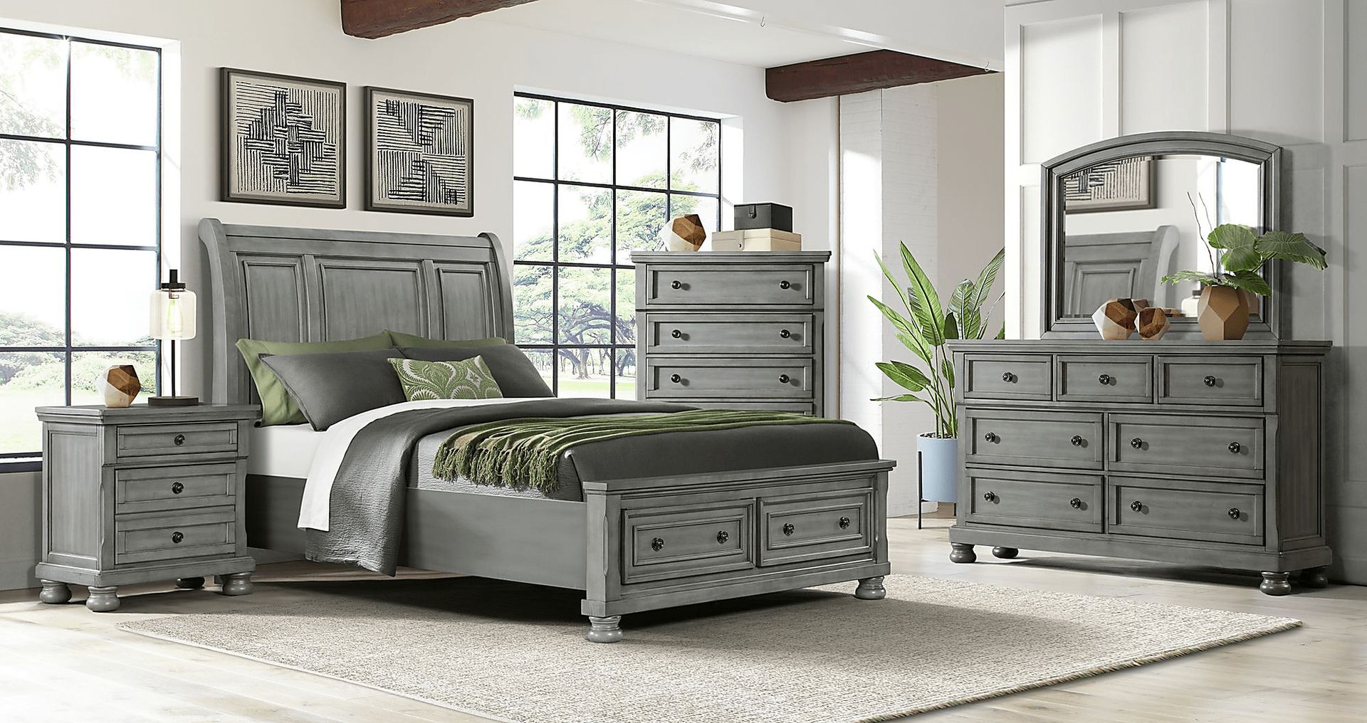 Hunnicutt Gray Nighstand with USB - Image 2