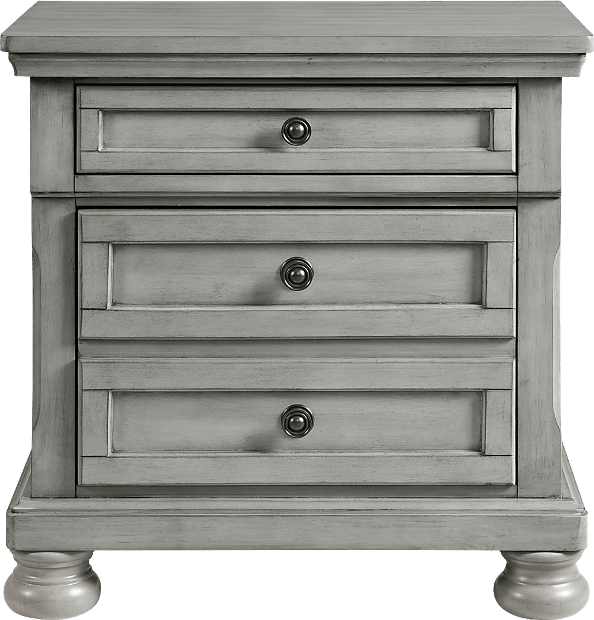 Hunnicutt Gray Nighstand with USB - Image 3