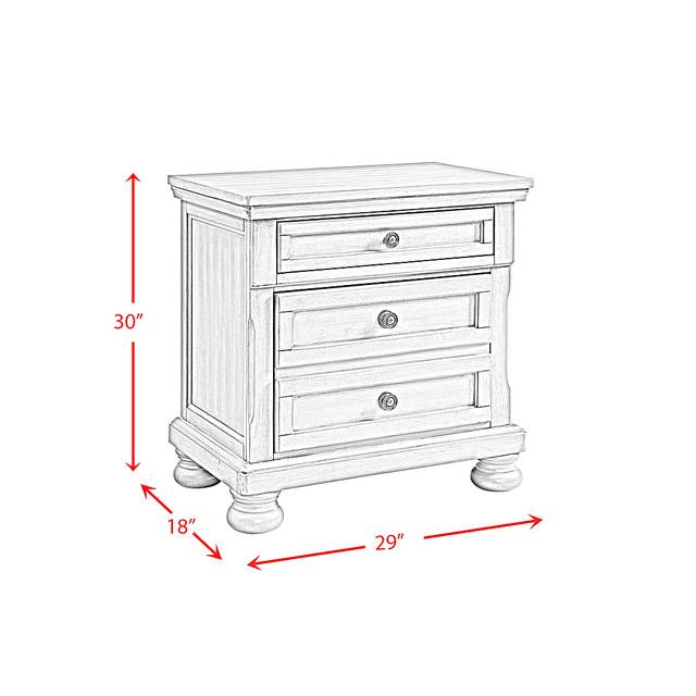 Hunnicutt Gray Nighstand with USB - Thumbnail - Image 5