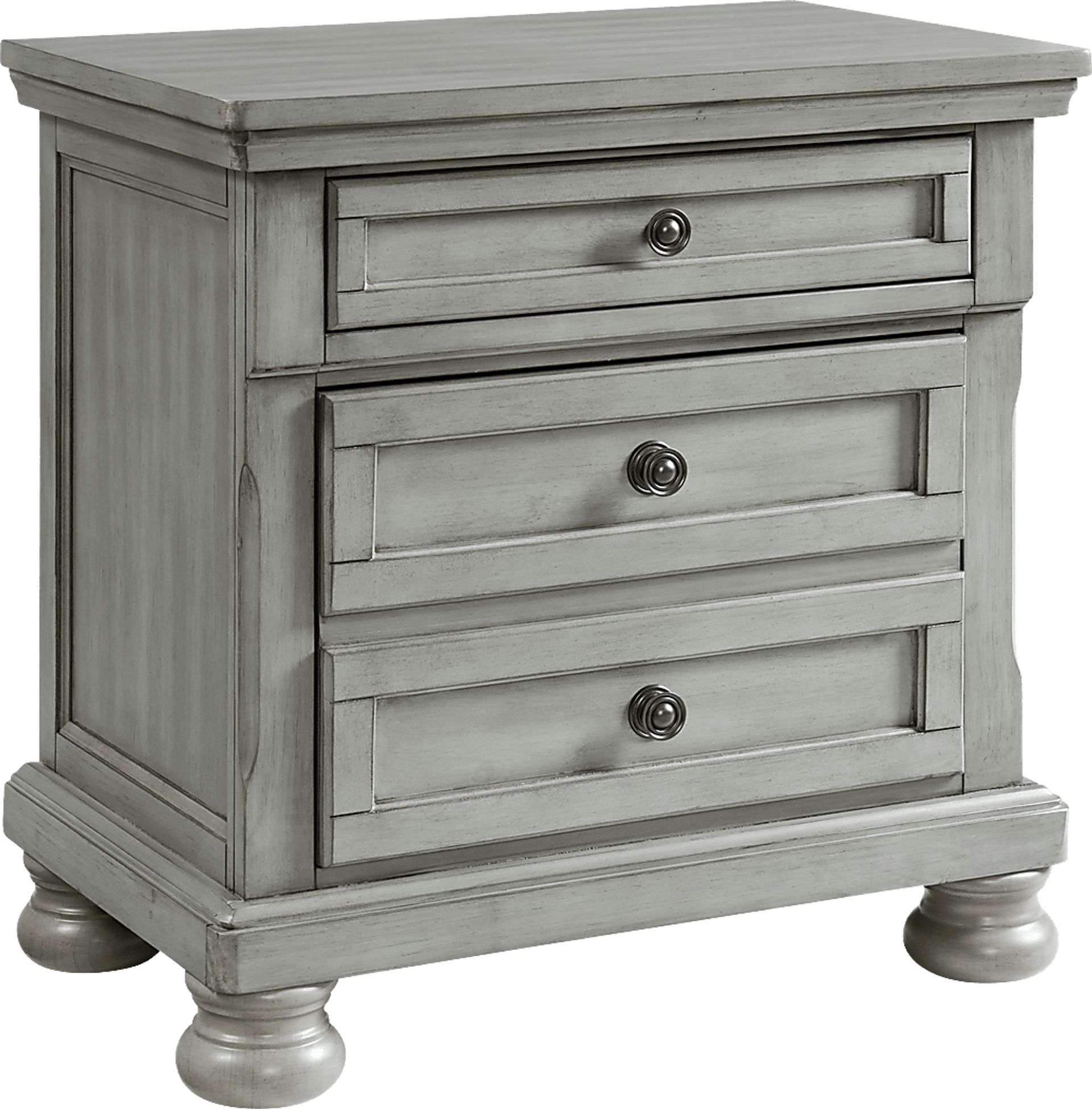 Hunnicutt Gray Nighstand with USB - Image 1