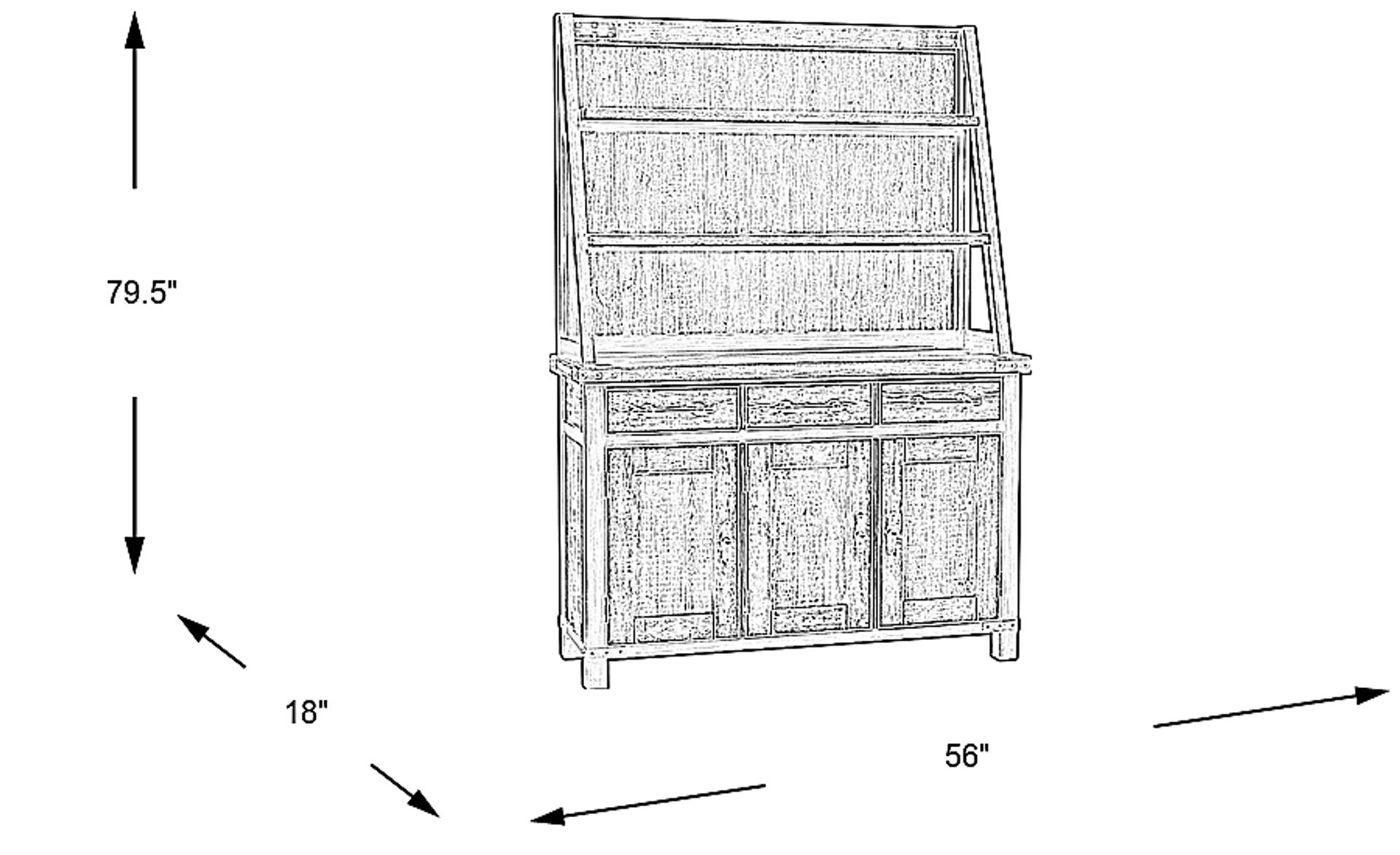 Dimension Image. Please refer to the Dimension Tab on this page for dimension details.