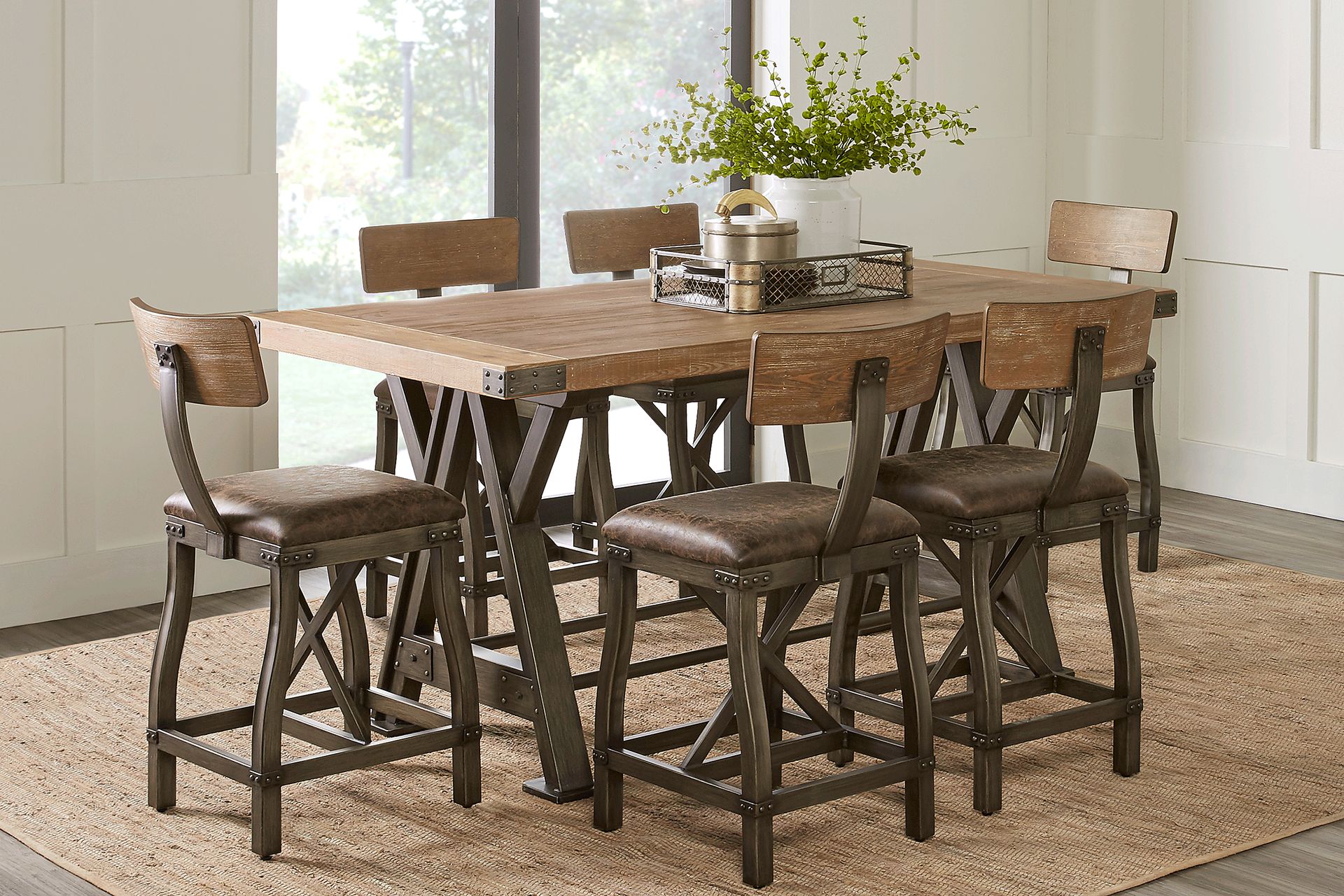Hunter Mill Brown 5 Pc Counter Height Dining Room - Image 1