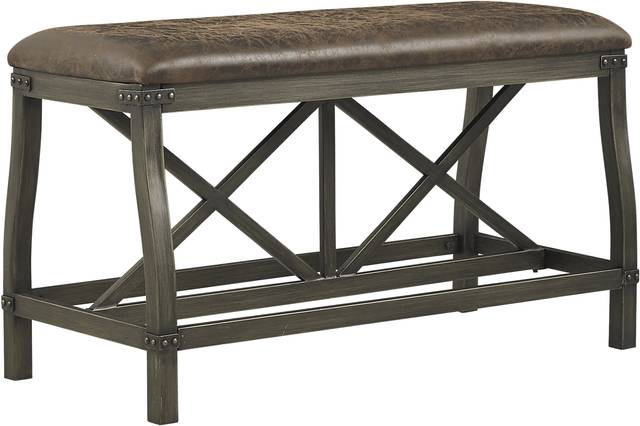 Hunter Mill Brown Counter Height Bench - Thumbnail - Image 1