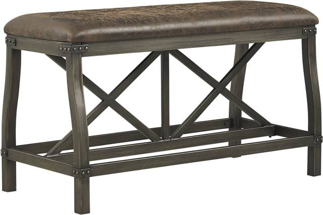 Hunter Mill Brown Counter Height Bench - Thumbnail - Image 1