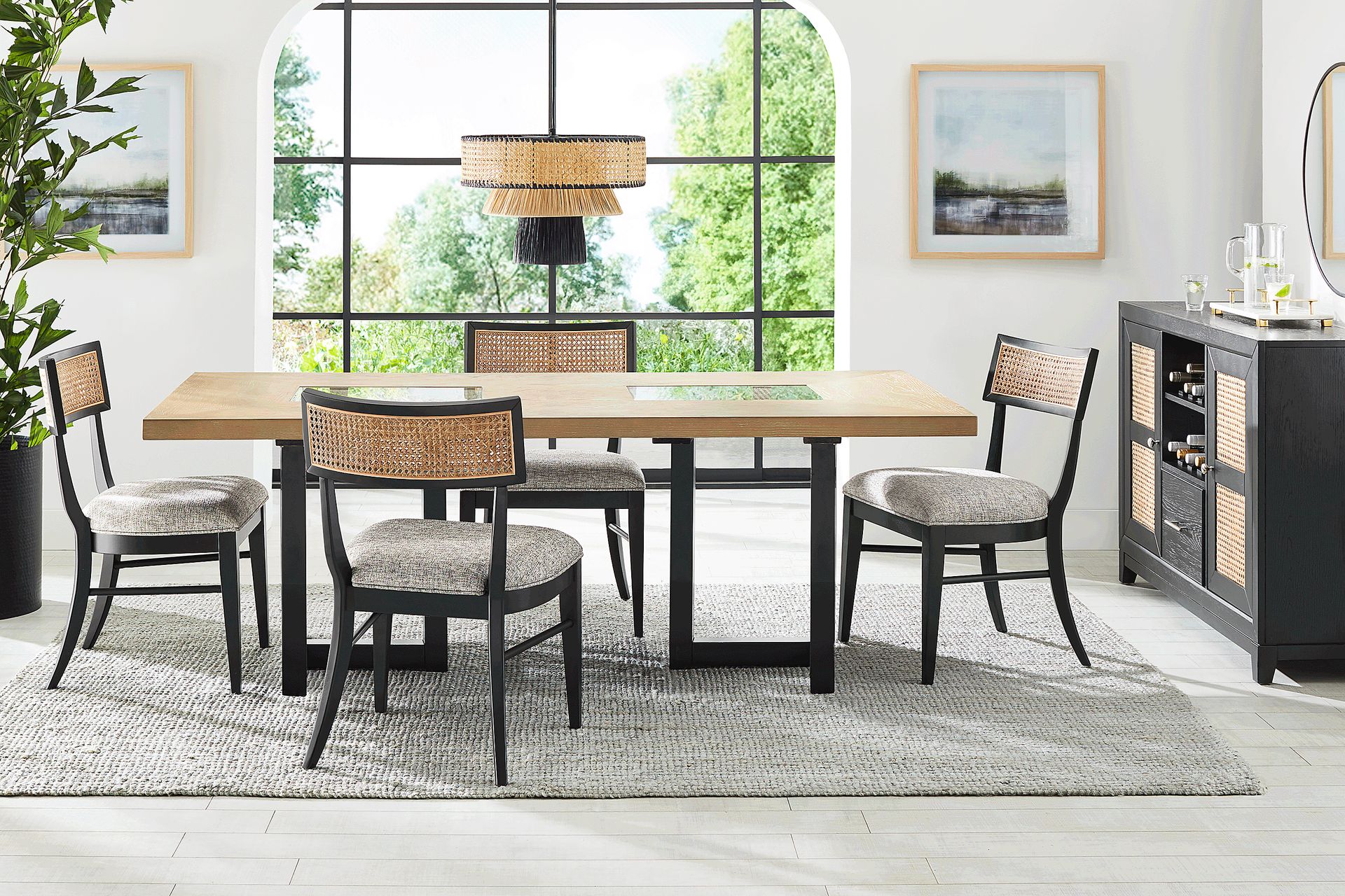 Hunter Springs Black 5 Pc Rectangle Dining Room - Image 1