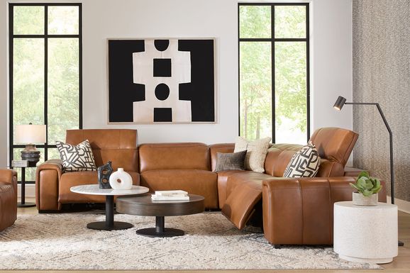 Huntington 5 Pc Leather Dual Power Reclining Sectional