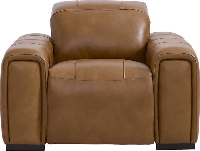 Huntington Saddle Leather Dual Power Recliner - Thumbnail - Image 2