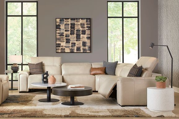 Huntington 5 Pc Leather Dual Power Reclining Sectional