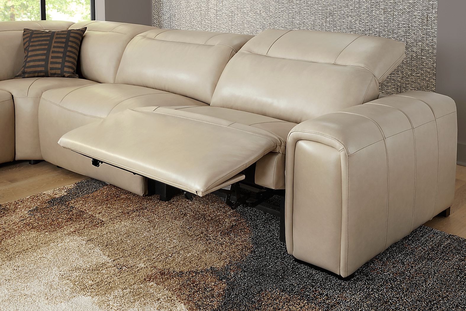 Huntington Leather Dual Power Reclining Sectional - Thumbnail 3