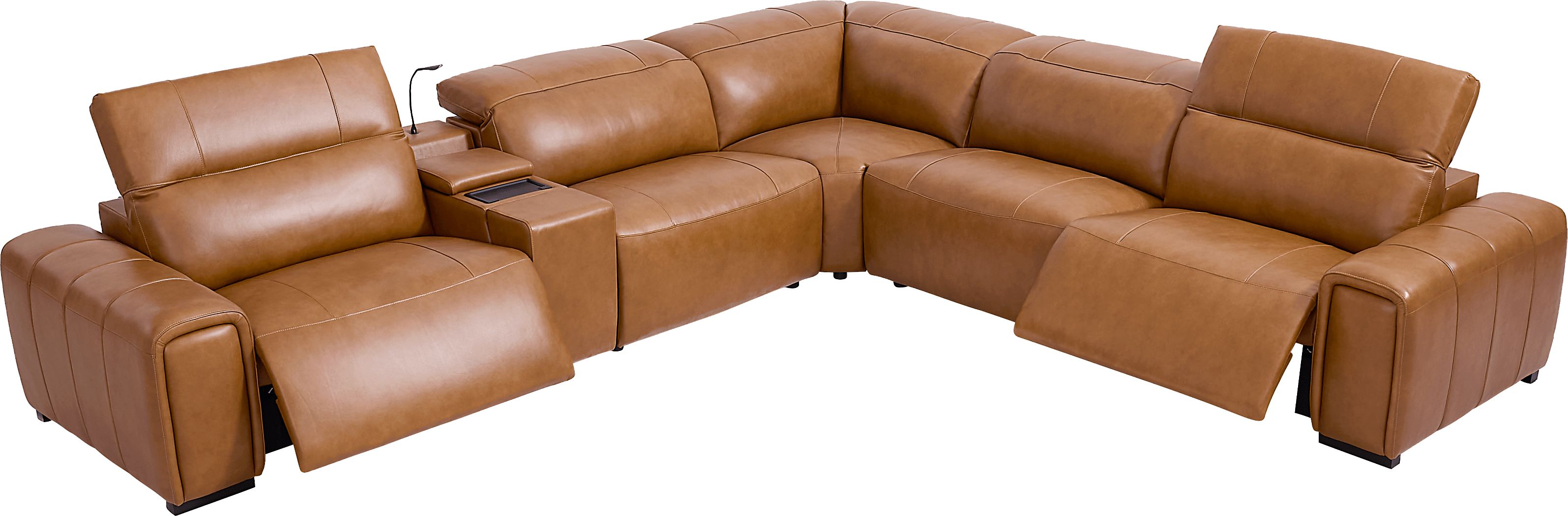 dual power console sectional