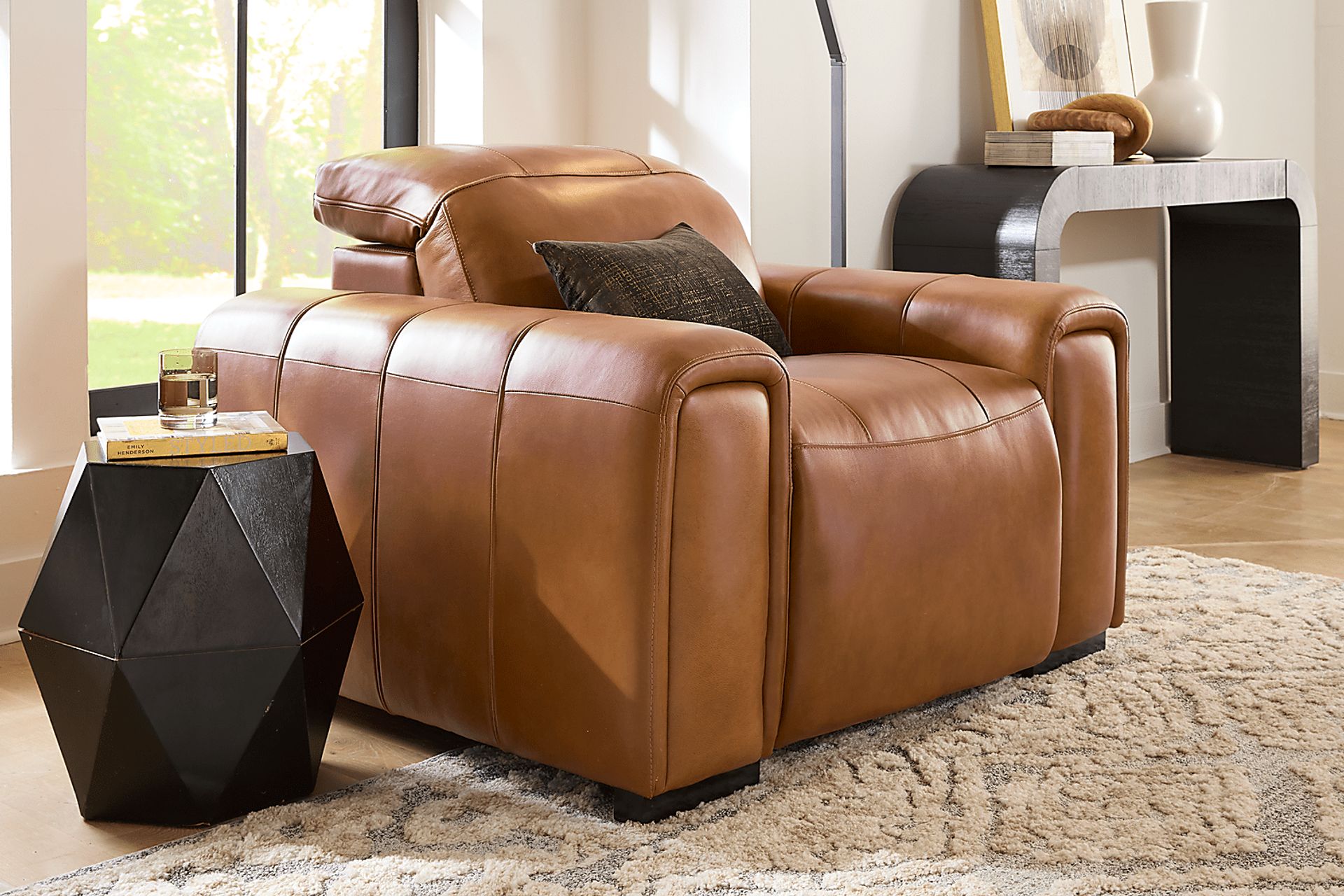 Huntington Saddle Leather Dual Power Recliner - Image 4